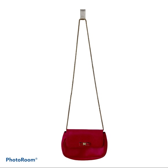 FURLA Raspberry Pink Mini Bow Chained Crossbody - Picture 8 of 9
